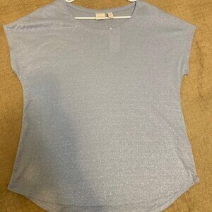 Sparkly blue chicos blouse size 3